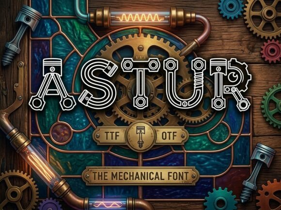 Astur: A Steampunk Display Font