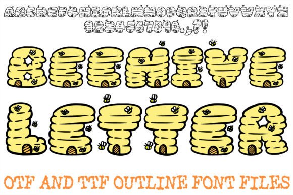 Beehive Letter Font for Creative Brands