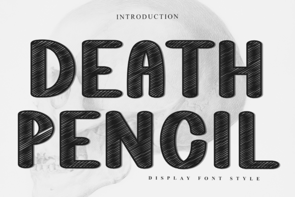 Death Pencil Font for Festive Design