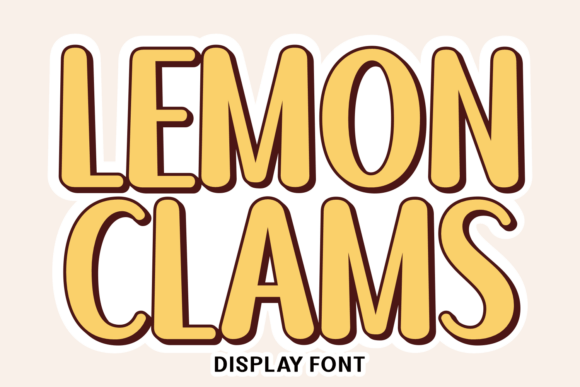 Lemon Clams Font for Business Branding