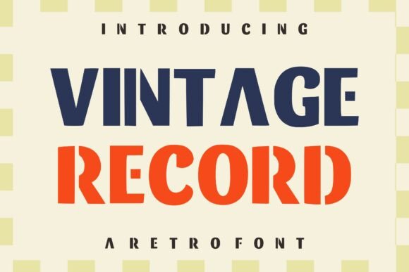 Vintage Record Font